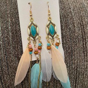 Pastel Feather Earrings
